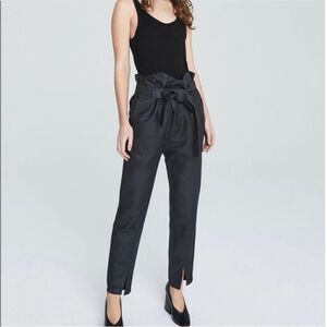AG Adriano Goldschmeir NWT Gerren Paperbag Pant size small in black